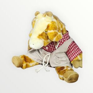 Vintage The Bear Factory 2001 Giraffe 17" Plush With Safari Outfit NOS